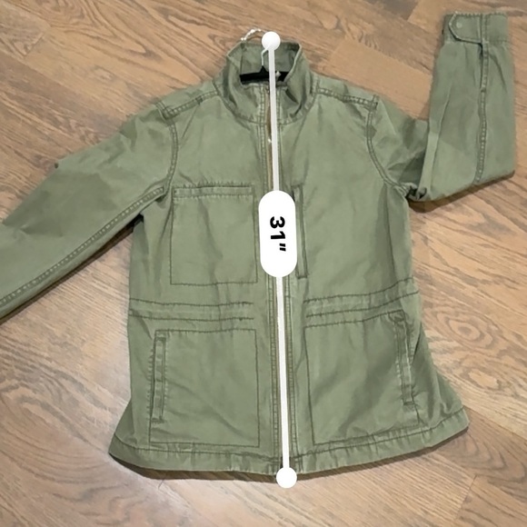Madewell Fleet Utility Button Up Jacket Desert Olive Green Size M. Boho H - Picture 8 of 8